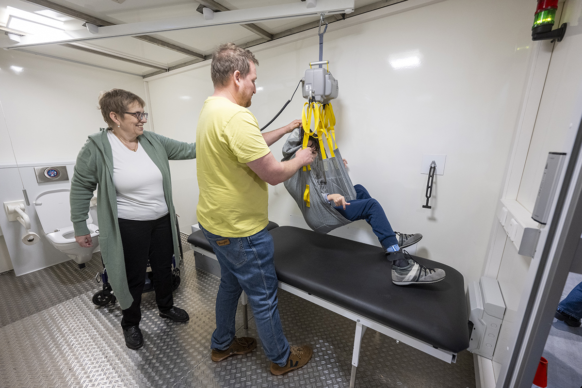 Mobile "Toilette für alle" in Aktion