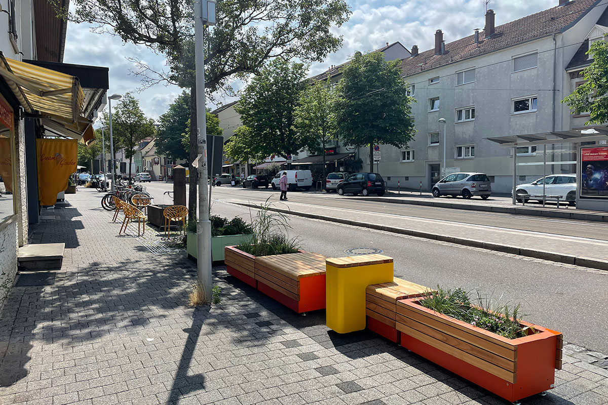 Temporäre Stadtmöblierung